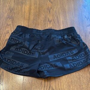 Adidas Black Patterned Athletic Shorts
